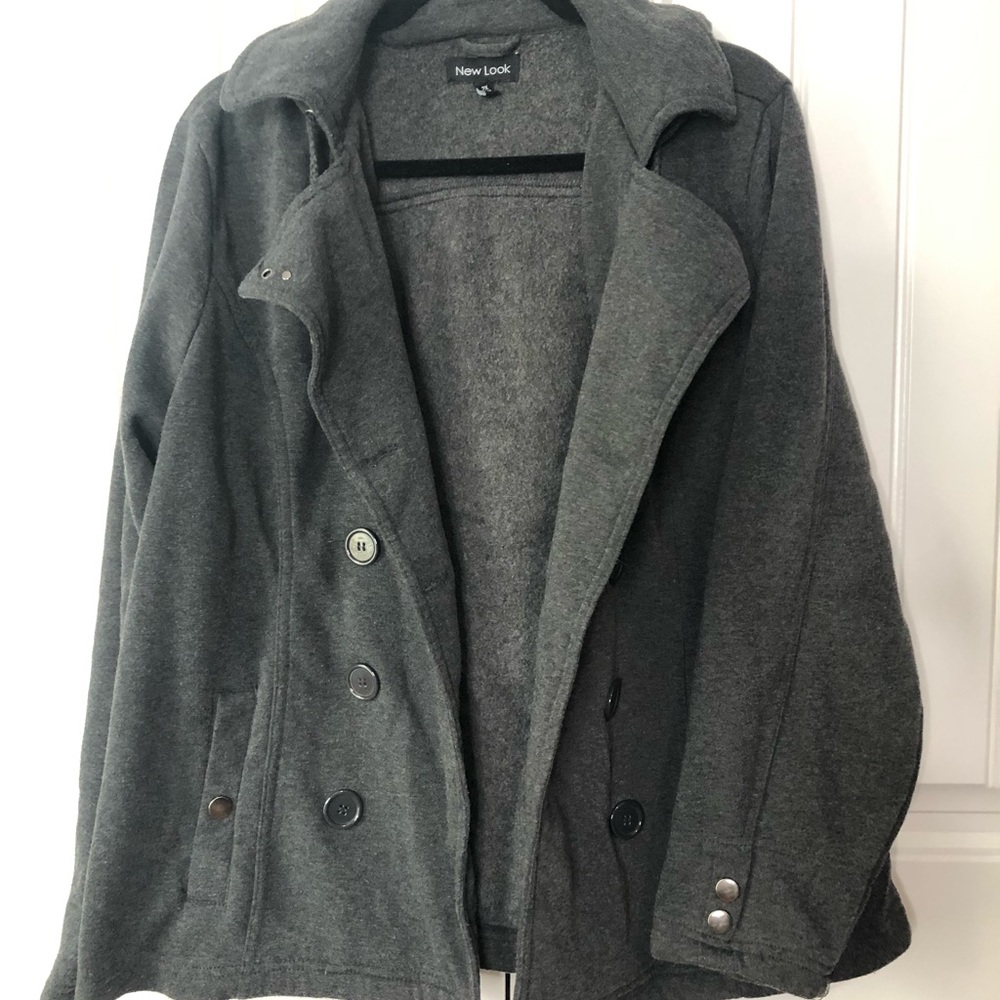 Gray fleece coat